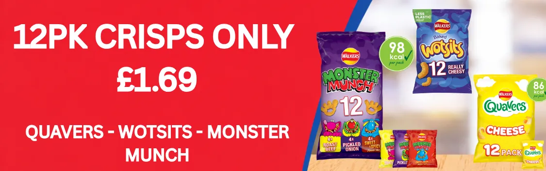12PK CRISPS £1.69
