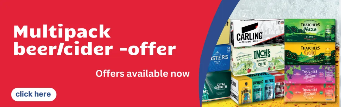 Multipack Beer & Cider offers
