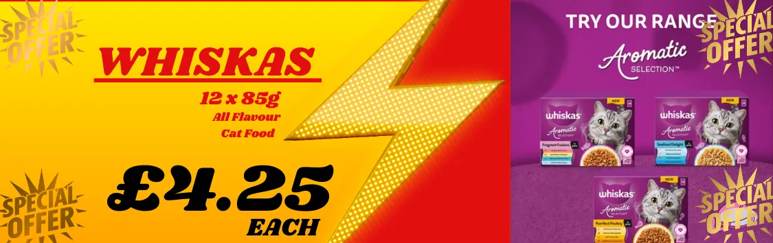 WHISKAS 12 x 85g £4.25
