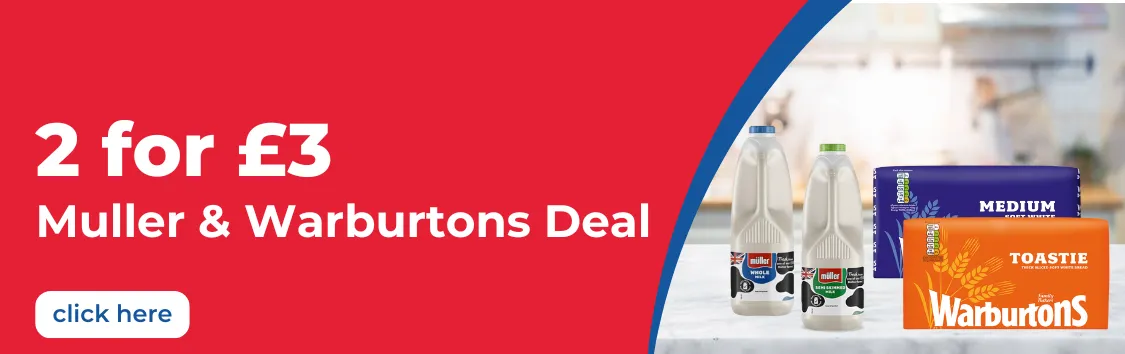 2 for £3 Bread & Milk