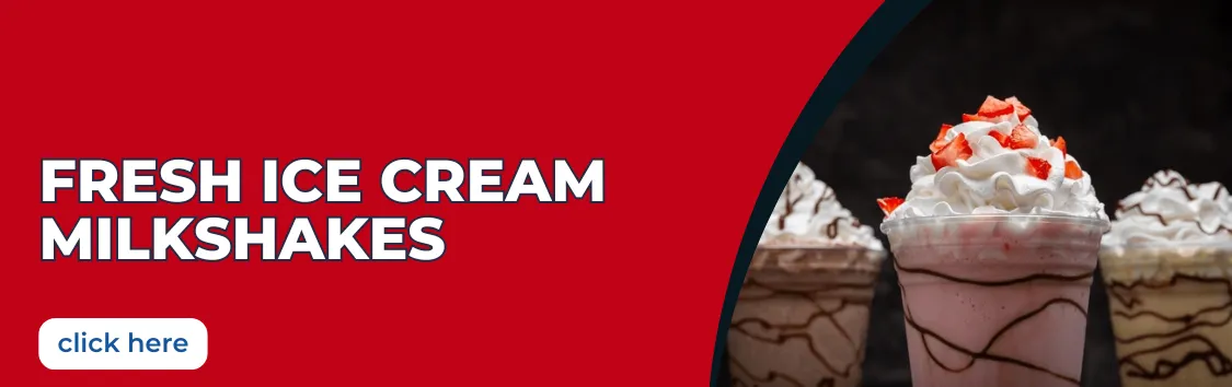 Freshly Made Milkshakes from Soft Serve Ice Cream