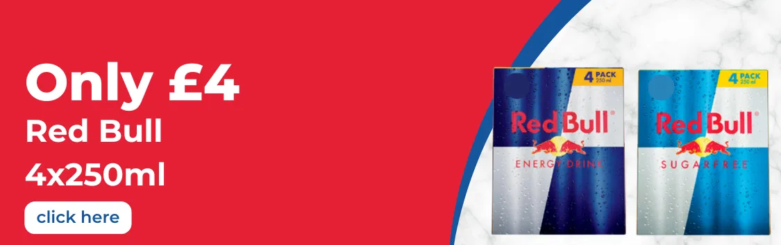 Red Bull 4 packs - £4