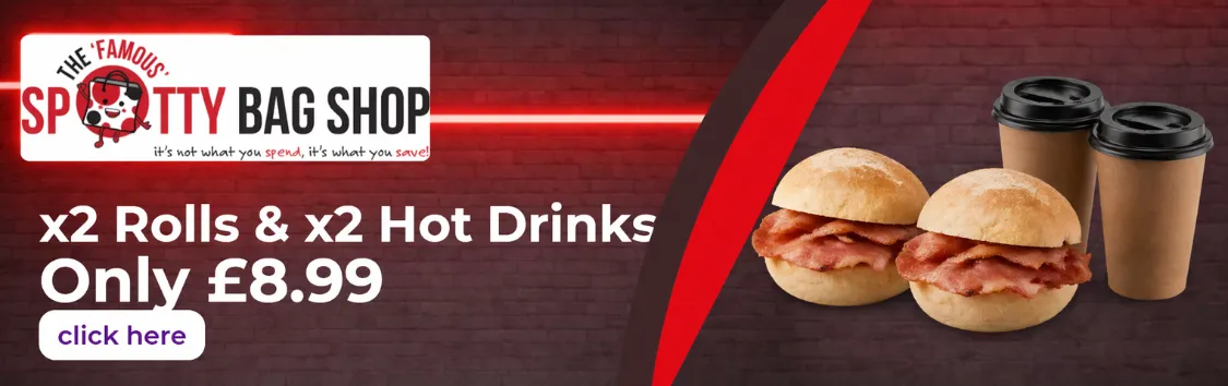 2 Breakfast Rolls and 2 Hot Drinks £8.99