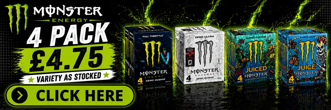 4 PACK MONSTER £4.75