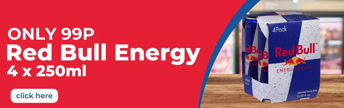 4 Pack Of Red Bull only 99p