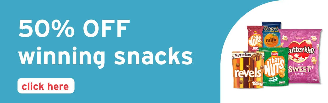 50% Off Winning Snacks