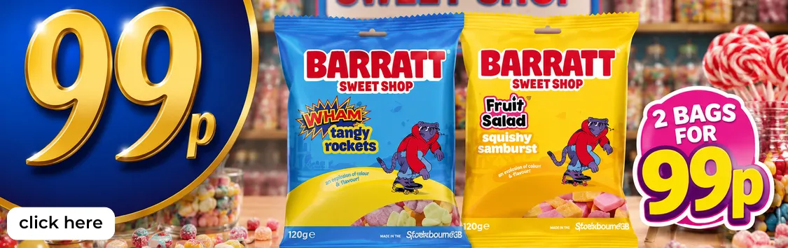 99p 2xBarrat Sweet Shop Bags