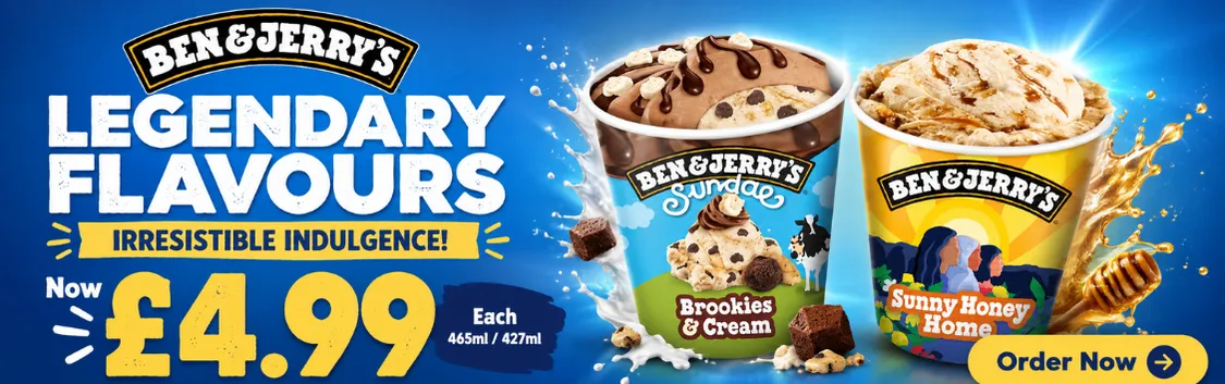 BEN & JERRY'S only £4.99