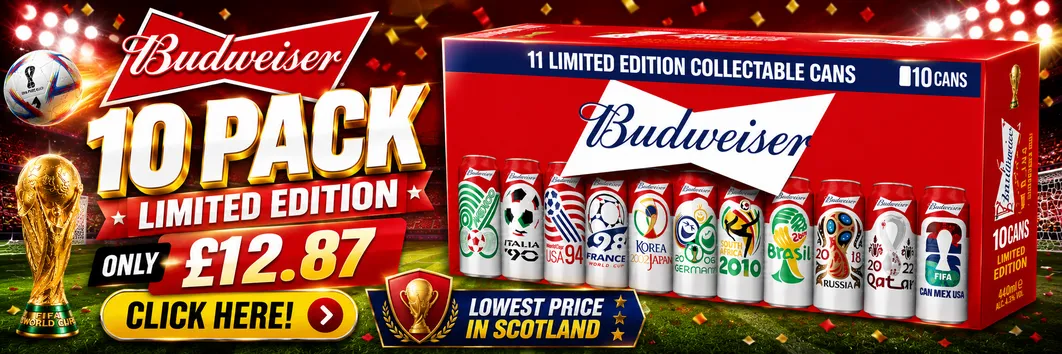 BUDWEISER 10 PACK £12.87!