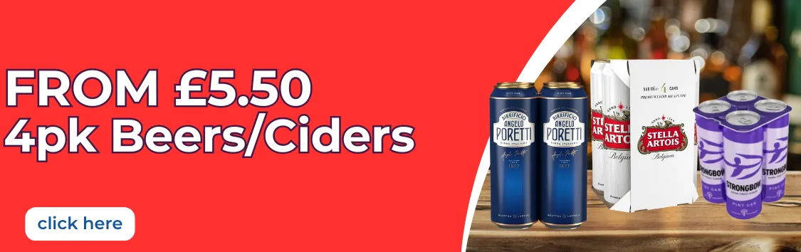 Beer/Ciders 4 Pack from £5.50
