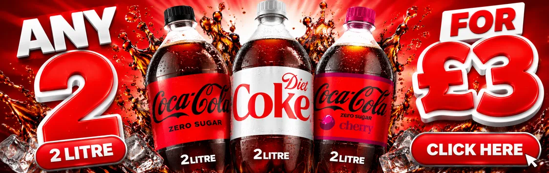 COCA COLA 2L ANY 2 FOR £3