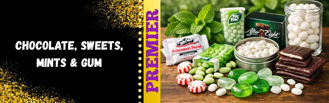 Chocolate, Sweets, Mints & Gum
