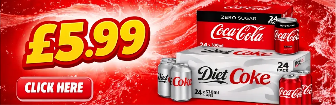 Coca-Cola/Coke Zero 24 x 330ml Only £5.99