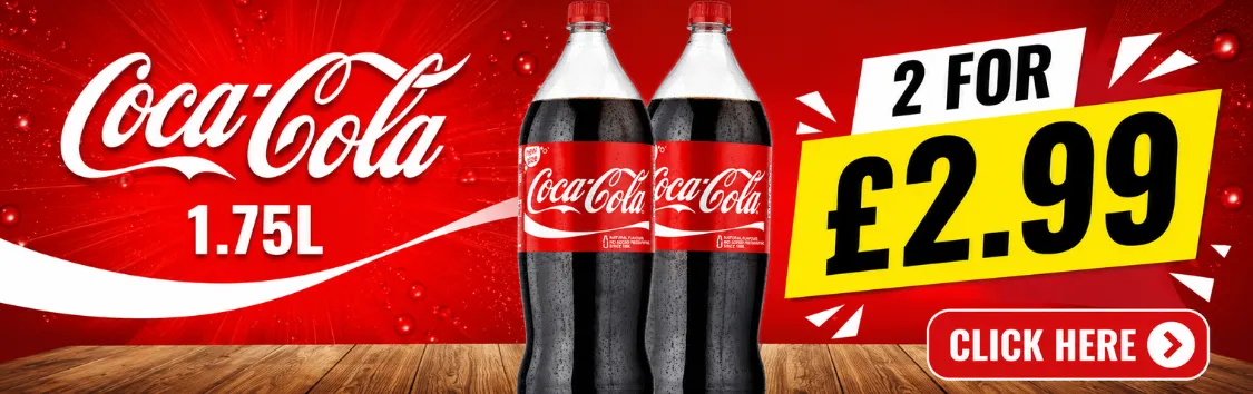 Coca cola 2 for £2.99 1.75L