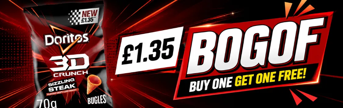 Doritos 3D Crunch Sizzling Steak BOGOF