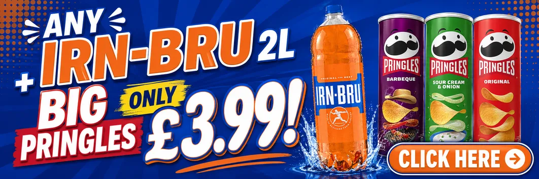 Irn Bru 2L & Pringles for £3.99