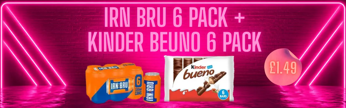 Irn Bru 6 Pack + Kinder Bueno 6 Pack
