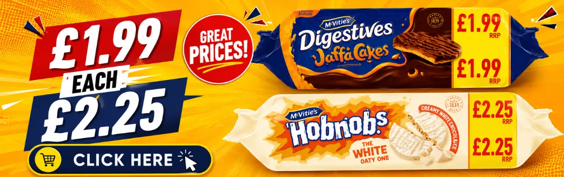 New Digestives/Hobnobs £1.99/£2.25