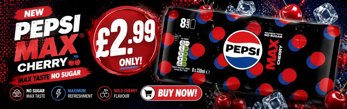 PEPSI MAX CHERRY 8PACK CAN