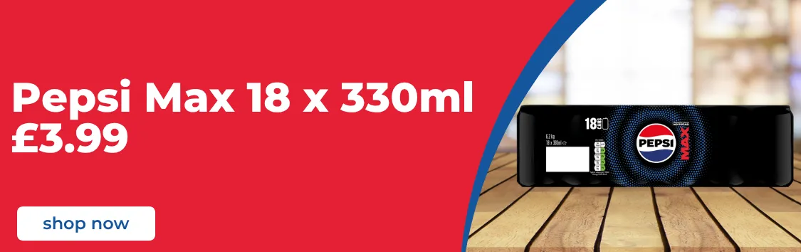 Pepsi max 18pk only £3.99
