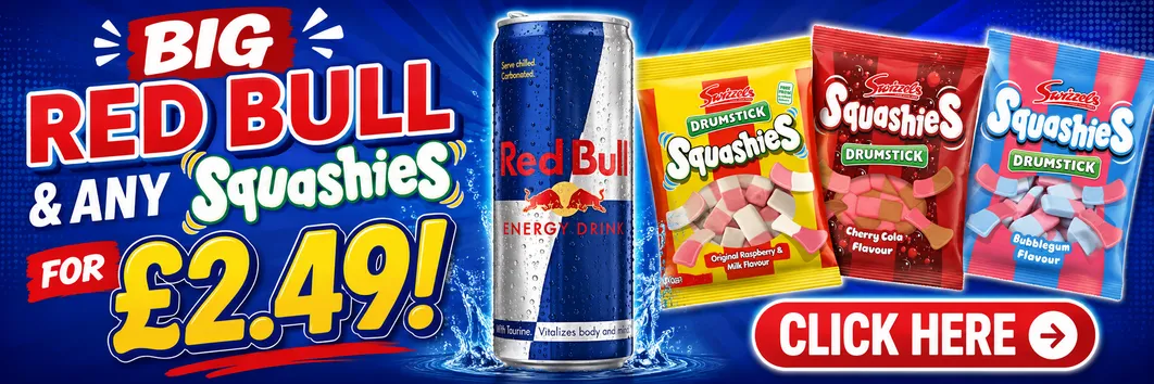 Red Bull & Squashies for £2.49