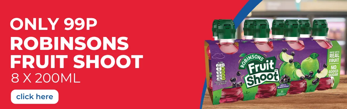 Robinsons Fruit Shoot Apple & Blackcurrant 8 x 200ml - 99p