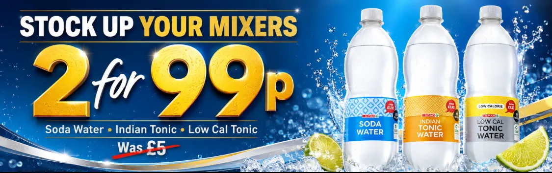 Spar Soda water and Indian tonic