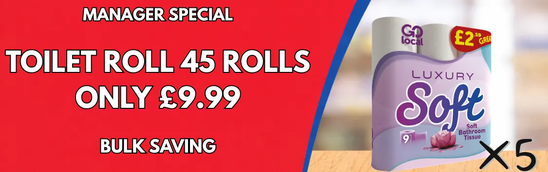 Toilet Roll 45 Rolls Only £9.99