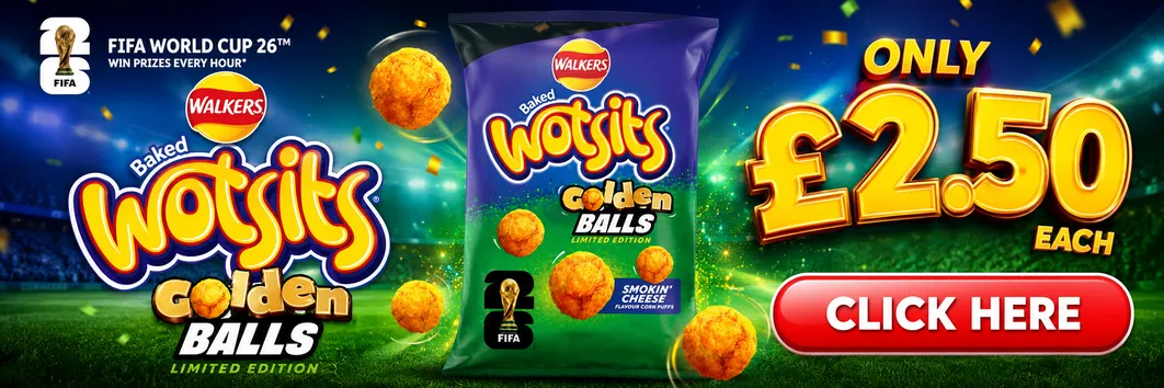 WOTSITS GOLDEN BALLS £2.50