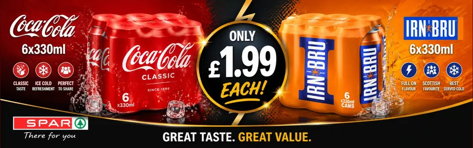 £1.99 Cola or Irn Bru 6 x 330ml