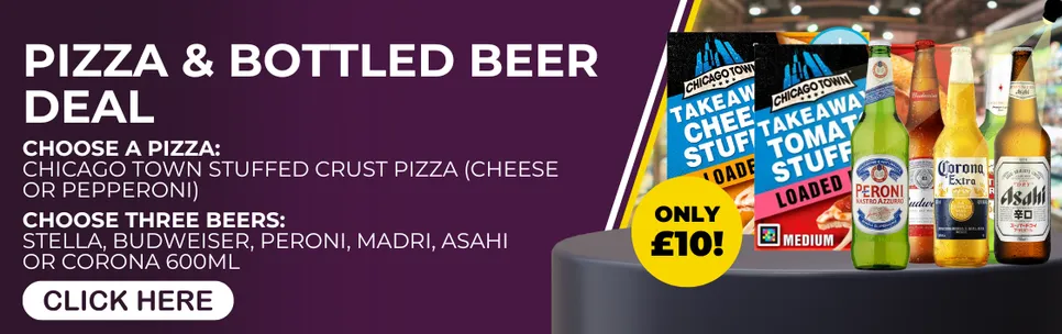 £10 Pizza & Bottled Beer Deal