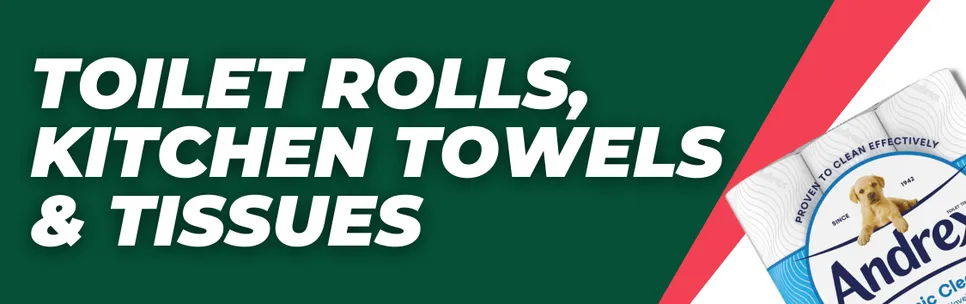 Toilet Rolls, Kitchen Towels & Tissues