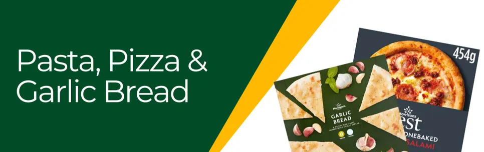 Pasta, Pizza and Garlic Bread