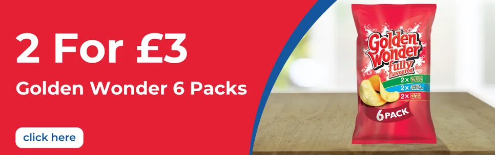 Golden Wonder 6 Packs 2 For £3