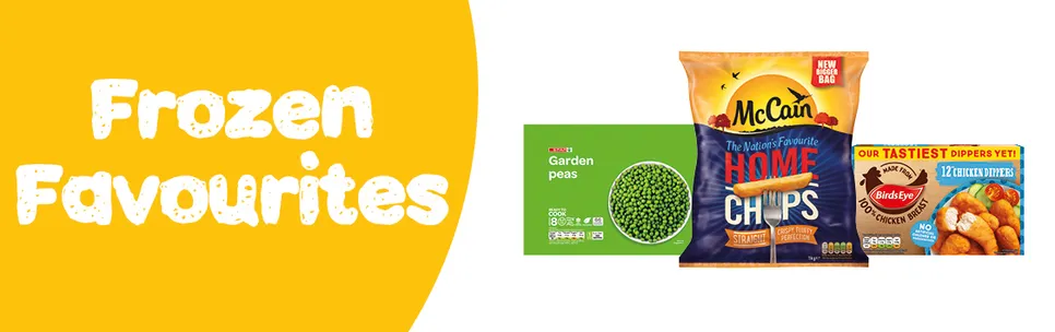 Frozen Chips, Veg, Savoury, Fish & Pizza