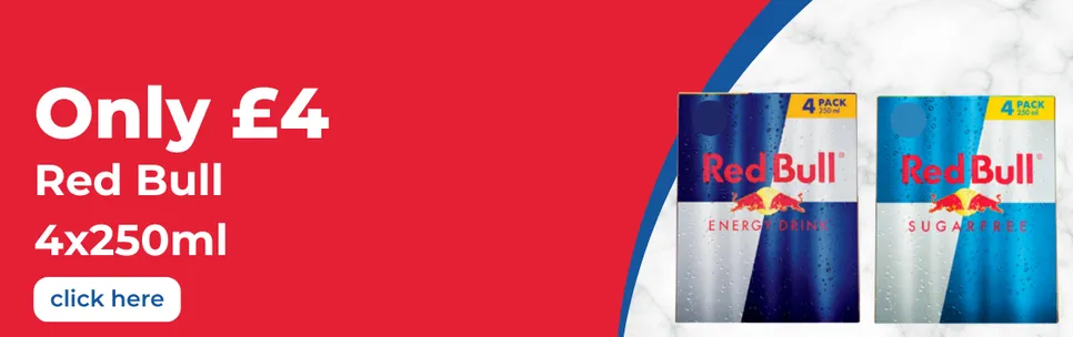 Red Bull 4 packs - £4