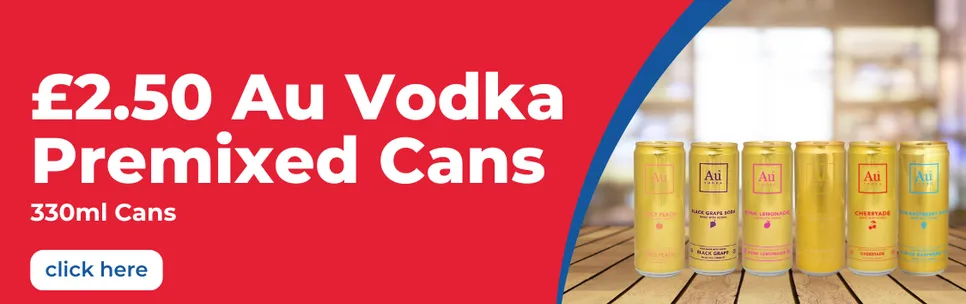 AU Vodka 330ml £2.50