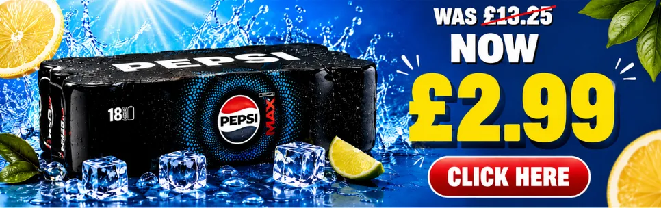 18 pack Pepsi Max - £2.99