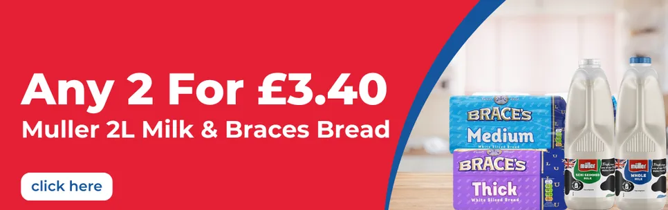 2 For £3.40 Milk & Bread