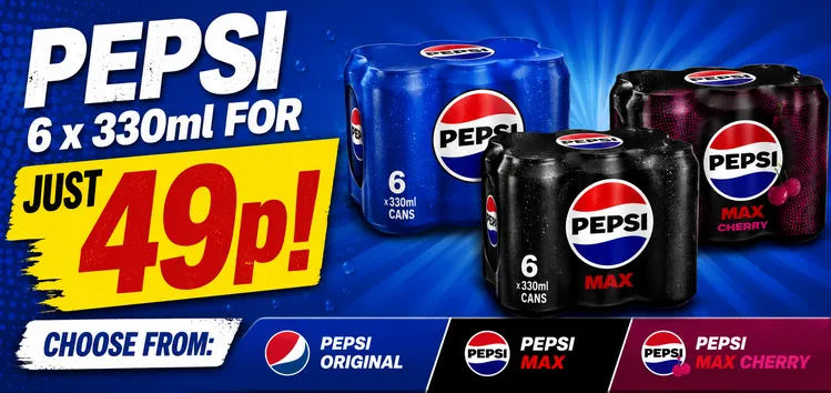 49p Pepsi 6 x 330ml