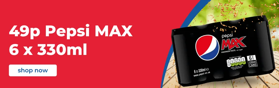 49p Pepsi MAX 6 X 330ml