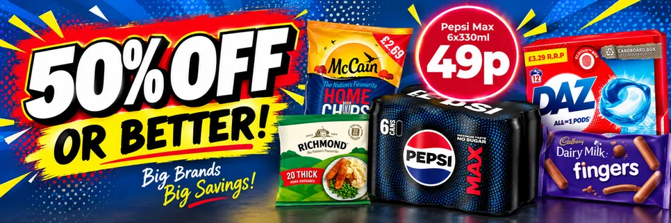 50% off or better!