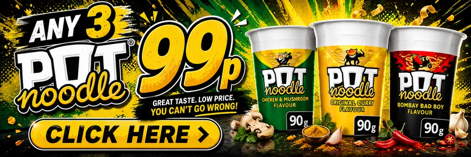 99p Any 3 Pot Noodle 90g