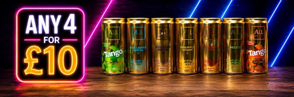 AU VODKA CANS 330ML ANY 4 FOR £10