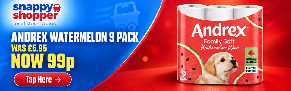 Andrex Watermelon 9 Rolls  For 99P 