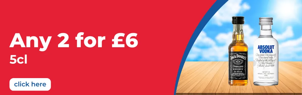 Any 2 for £6 Jack Daniels & Absolut