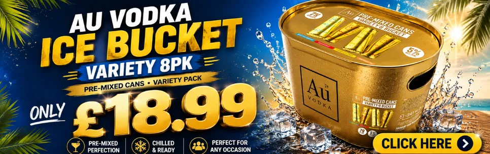 Au Vodka Ice Bucket Variety 8Pk