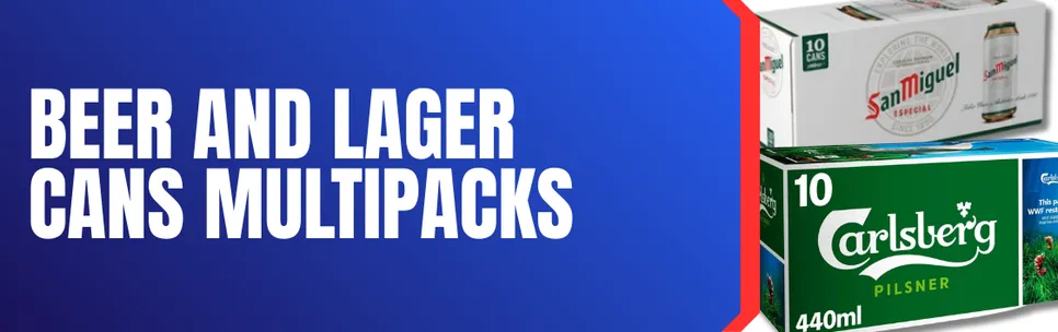 BEER AND LAGER CANS MULTIPACKS