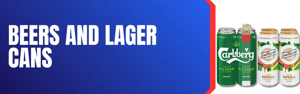 BEER AND LAGER CANS