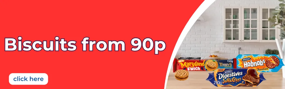 Biscuits from 90p